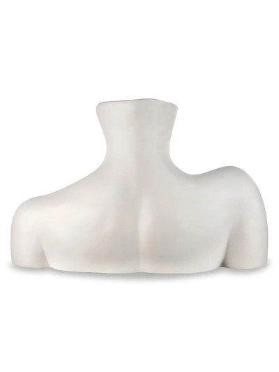 Shop Anissa Kermiche Breast Friend White Vase In White Matte