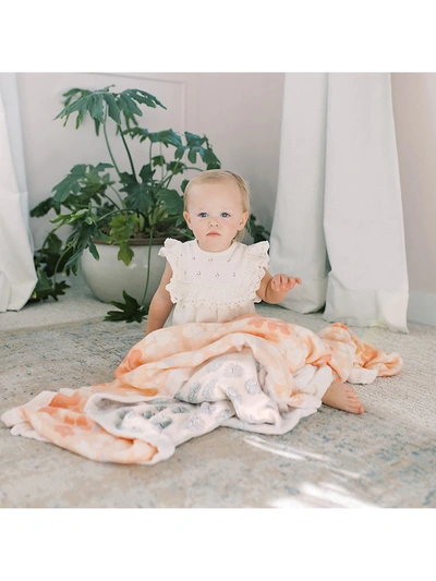 Shop Aden + Anais Baby's Silky Soft Dream Koi Pond Blanket In Coral