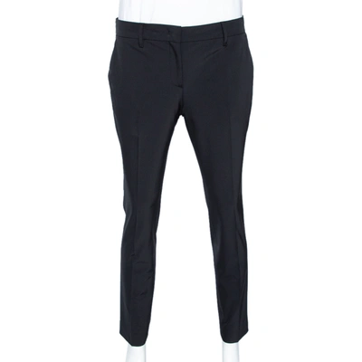 Pre-owned Prada Black Cropped Technical Trousers L