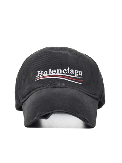 Shop Balenciaga Political Campaign Baseball Cap In Black