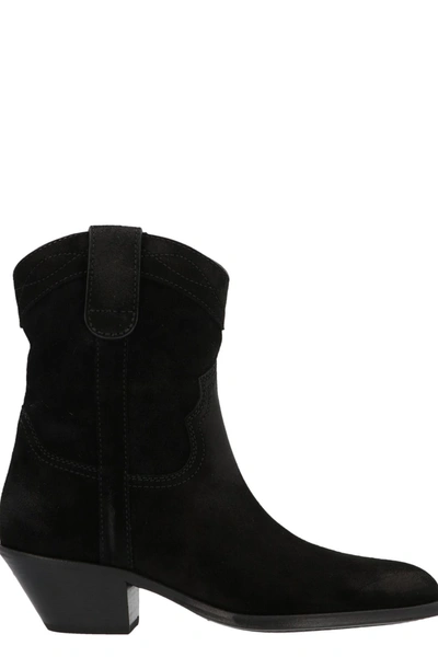Shop Saint Laurent Eastwood Santiag Boots In Black