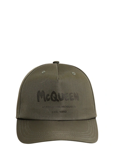 Shop Alexander Mcqueen Logo Printed Baseball Cap In Green