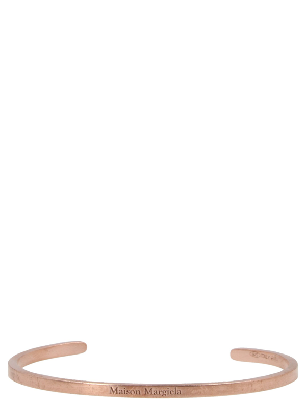 Maison Margiela engraved-logo bangle bracelet - Gold