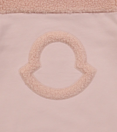 Moncler Baby Logo Stretch-cotton Sweatshirt Dress In Pink