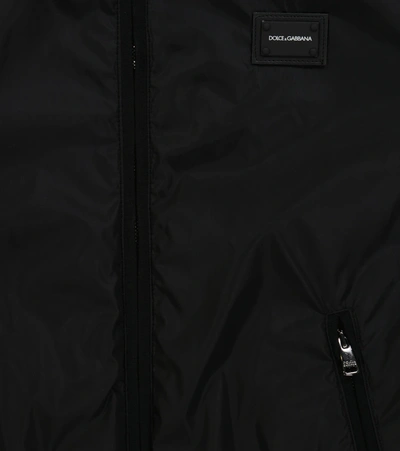 Shop Dolce & Gabbana Technical Windbreaker Jacket In Black