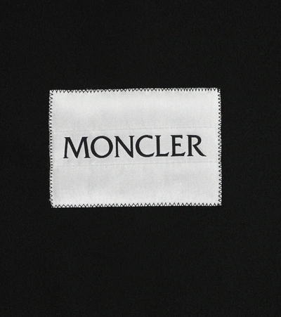 Shop Moncler Wool Scarf In Black