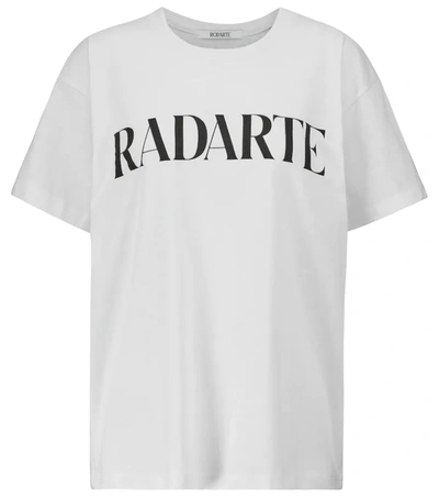 Shop Rodarte Radarte-printed Oversized T-shirt In White