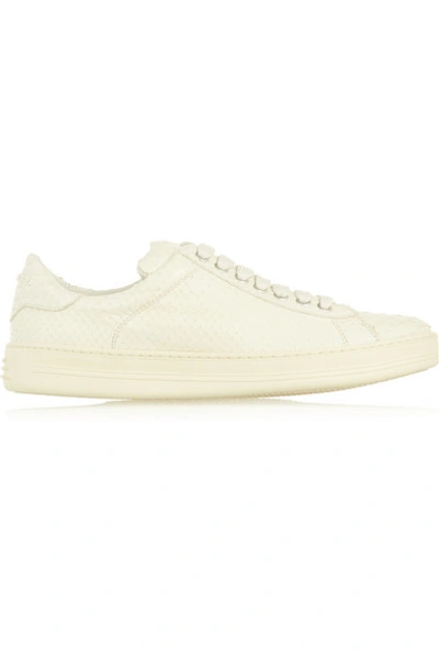 Tom Ford Woman Python Sneakers White
