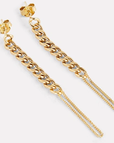 Shop Argento Vivo Linear Curb Chain Drop Earrings In Gold
