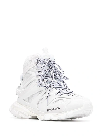 Shop Balenciaga High Top Track Hike Sneaker White