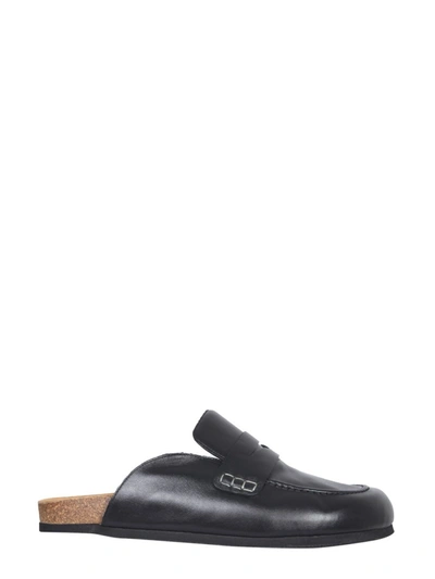 Shop Jw Anderson Leather Mules In Black