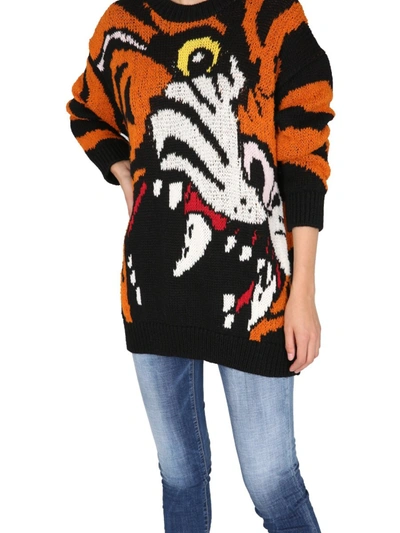 Shop Dsquared2 Oversize Fit Sweater In Multicolour