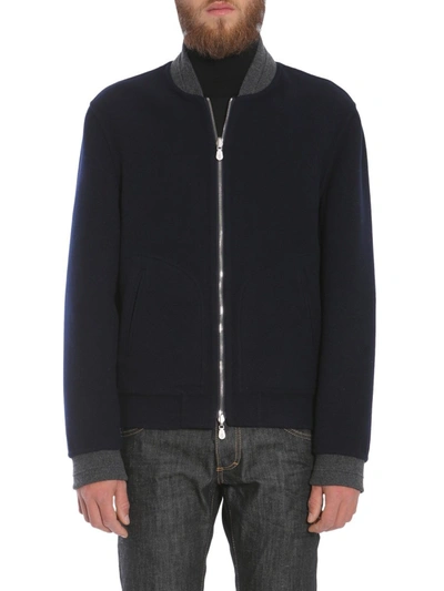 Shop Brunello Cucinelli Reversible Bomber Jacket In Blue