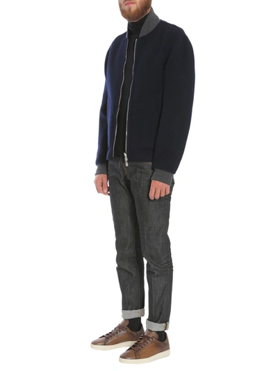 Shop Brunello Cucinelli Reversible Bomber Jacket In Blue