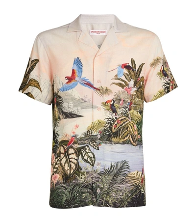 Shop Orlebar Brown Into The Jungle Shirt In Multi