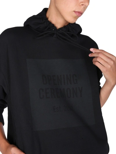 Shop Opening Ceremony Sweatshirt With Logo Box In Black