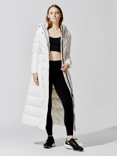 Shop Mackage Calina Belted Puffer Coat In Off White