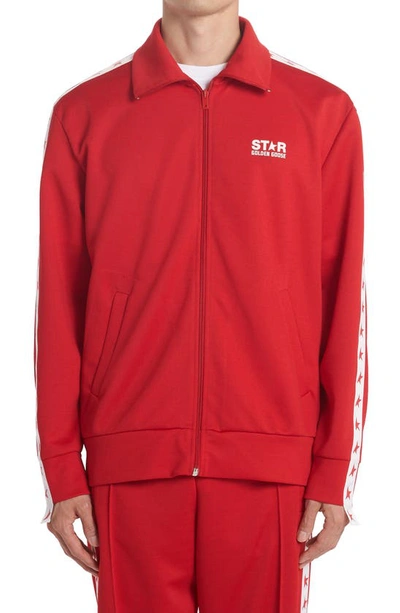 Shop Golden Goose Star Logo Track Jacket In Red
