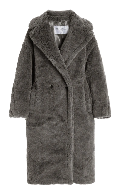 Shop Max Mara Women's Oversized Teddy Cocoon Coat In Grey