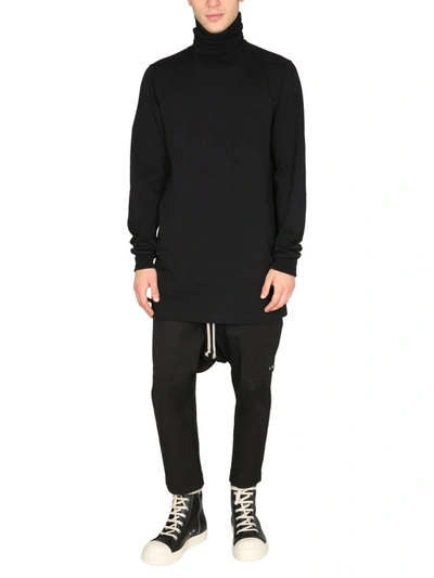 Shop Rick Owens Cropped Cargo Pants In Black