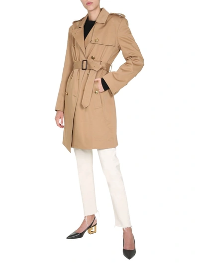 Shop Givenchy Double-breasted Trench In Beige