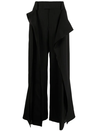 Shop Undercover Flared Cropped Trousers In Black