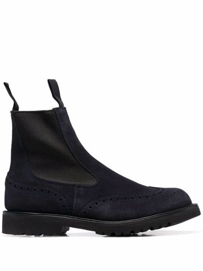 Shop Tricker's Silvia Ankle Boots In Blue