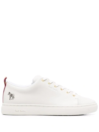 Shop Paul Smith Signature-stripe Sneakers In White