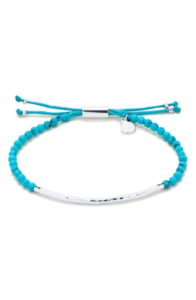 Shop Gorjana Power Gemstone Bracelet In Healing/ Turquoise/ Silver