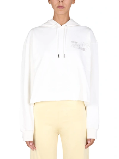Shop Opening Ceremony Hoodie In Bianco