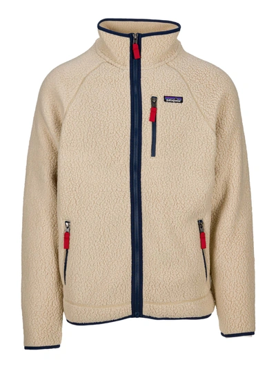 Shop Patagonia Retro Pile Fleece Jacket In Natural