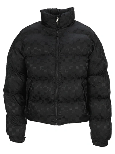 Shop Misbhv Monogram Puffer Jacket In Black