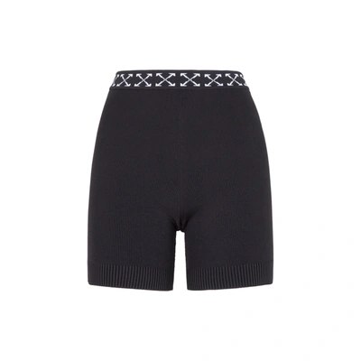 Shop Off-white Arrows Sporty Shorts In Black