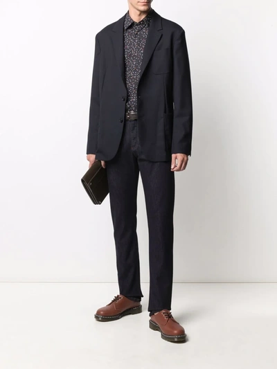 Shop Paul Smith Darted Single-breast Wool Blazer In Mixed Colours