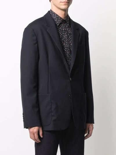 Shop Paul Smith Darted Single-breast Wool Blazer In Mixed Colours