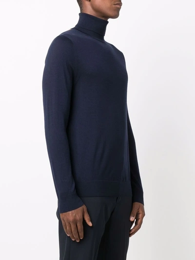 Shop Paul Smith Fine-knit Roll-neck Jumper In Black