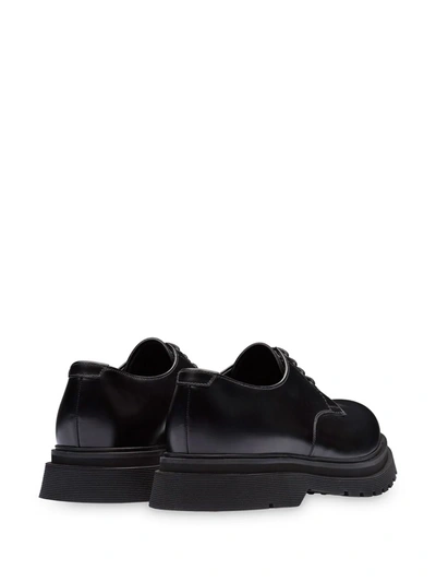 Shop Prada Lace-up Derby Shoes In Black