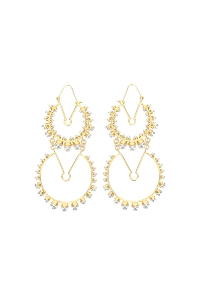 Shop Patou Double Circle Earrings In Mixed Colours