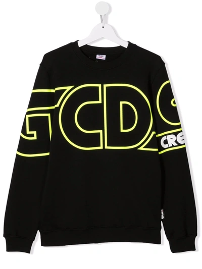 Shop Gcds Teen Logo-print Sweatshirt In Black