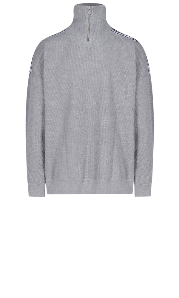 Martine Rose Gray Half-Zip Polo