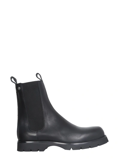 Shop Jil Sander Leather Boots In Black