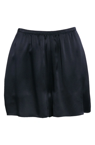 Shop Vince Silk Satin Pull-on Shorts In Coastal