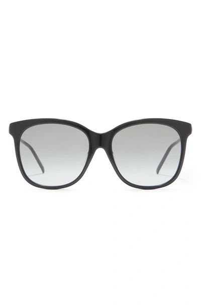 Shop Gucci 56mm Square Sunglasses In Black
