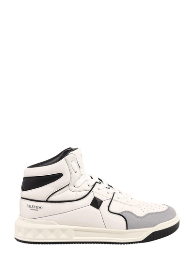 Shop Valentino Mid-top One Sneakers In White