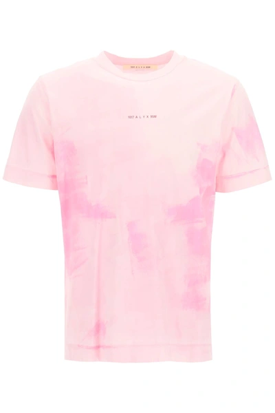 Shop Alyx Nightmare Print Tie-dye T-shirt In Soft Pink (pink)
