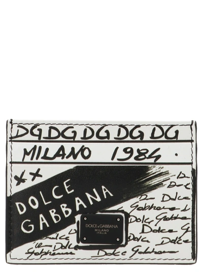 Shop Dolce & Gabbana Graffiti Cardholder In Multicolor