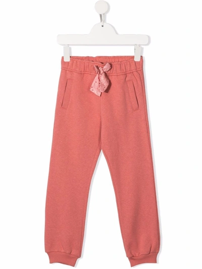 Shop Chloé Drawstring-waist Trousers In 粉色