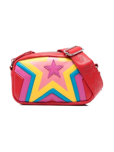 Shop Stella Mccartney Star-patch Shoulder Bag In Red