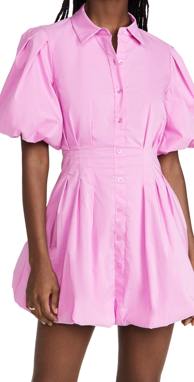 Shop Jonathan Simkhai Cleo Pleated Poplin Mini Dress