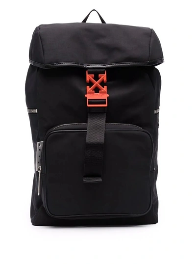 Shop Off-white Black Arrows Leather-trim Backpack